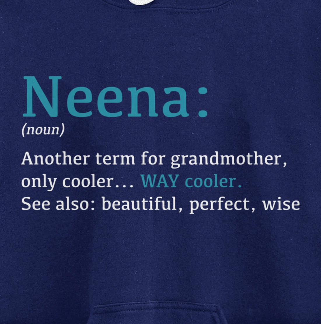 Neena: Funny Definition Noun - Another Term Pullover Hoodie
