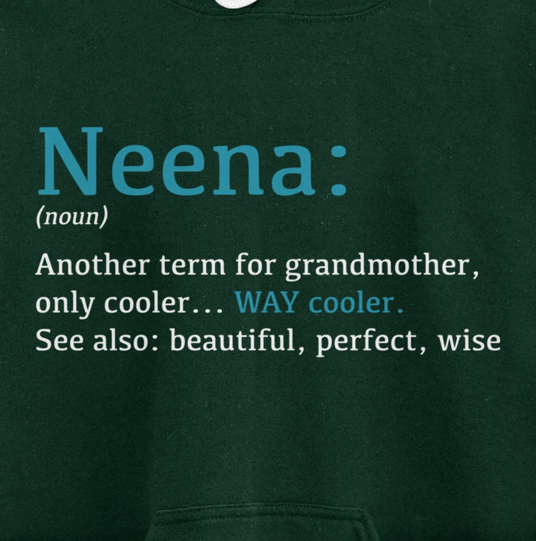 Neena: Funny Definition Noun - Another Term Pullover Hoodie