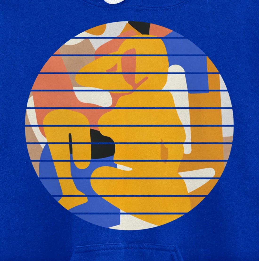 Woman Minimalist Aesthetic Abstract Beach Pullover Hoodie