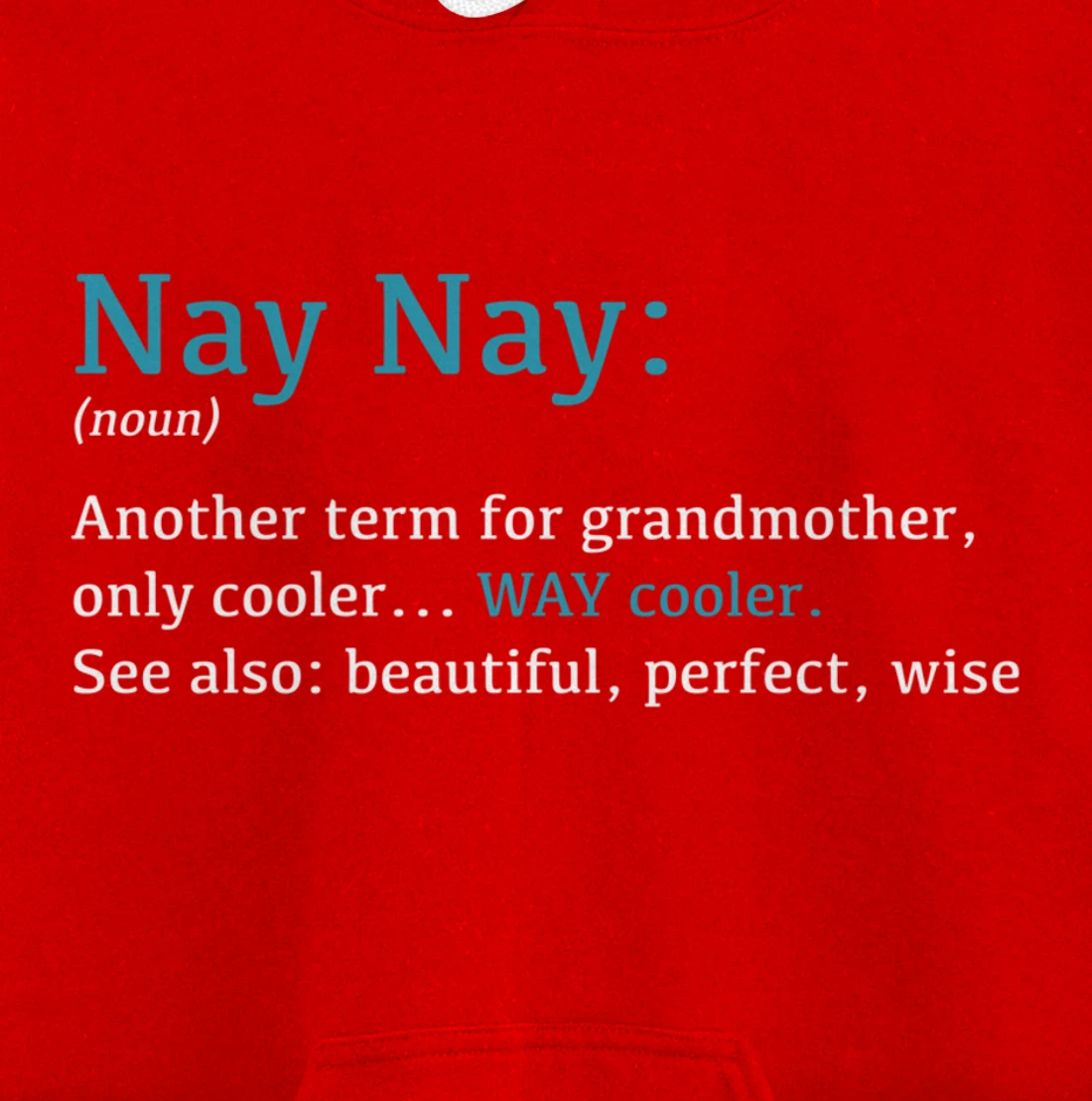 Nay Nay: Funny Definition Noun - Another Term Pullover Hoodie