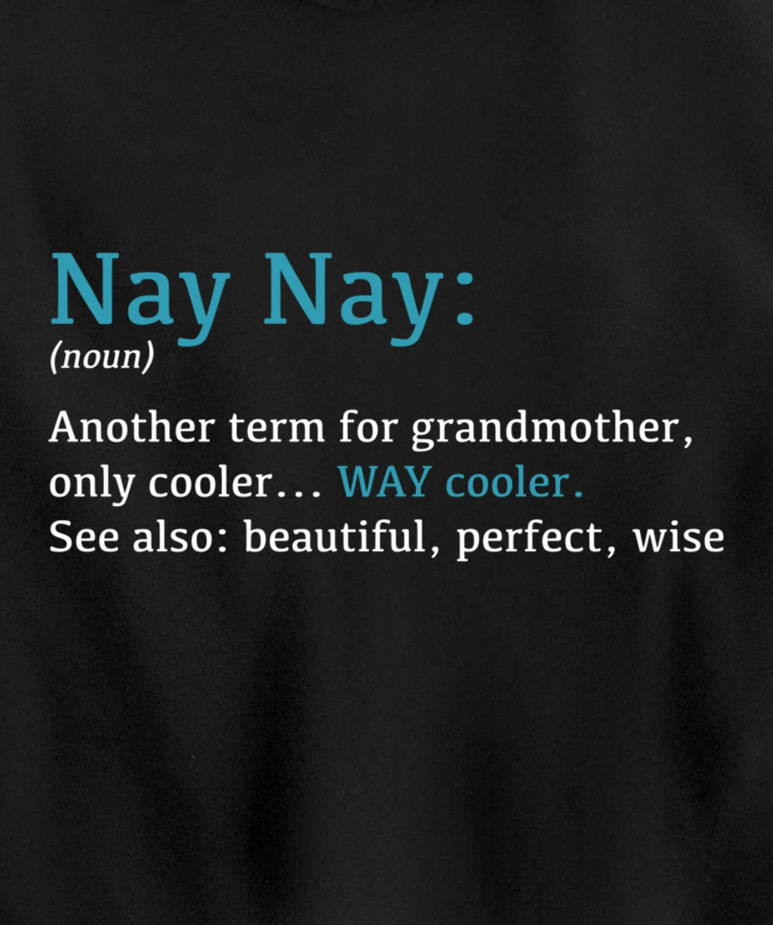 Nay Nay: Funny Definition Noun - Another Term Pullover Hoodie