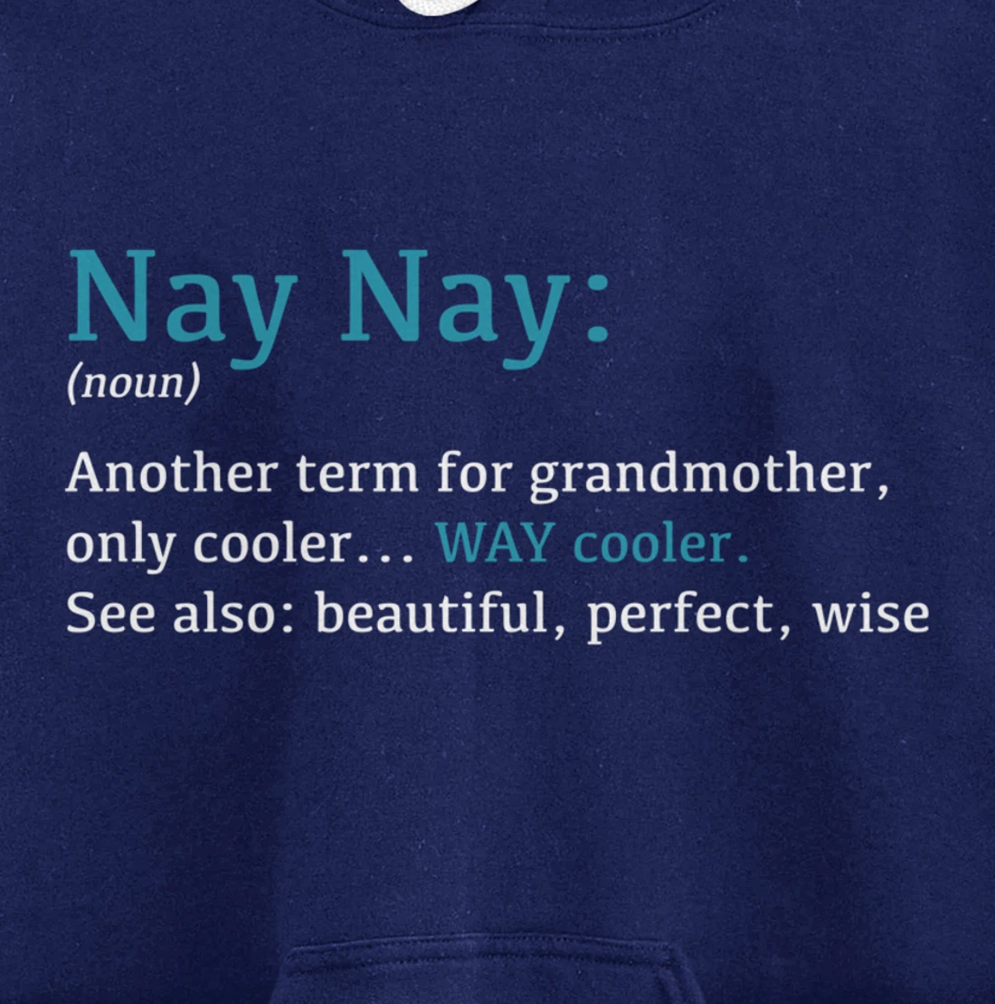 Nay Nay: Funny Definition Noun - Another Term Pullover Hoodie