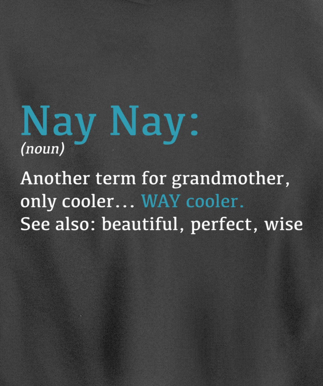 Nay Nay: Funny Definition Noun - Another Term Pullover Hoodie