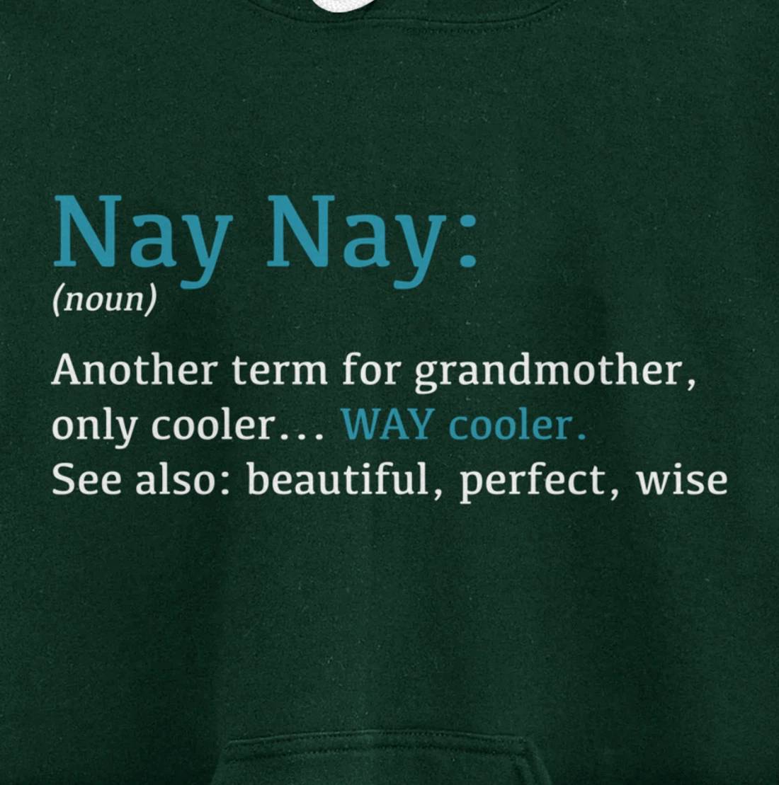 Nay Nay: Funny Definition Noun - Another Term Pullover Hoodie