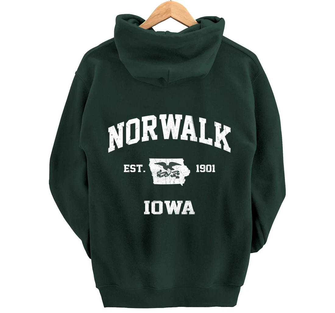 Norwalk Iowa IA vintage State Athletic style Pullover Hoodie