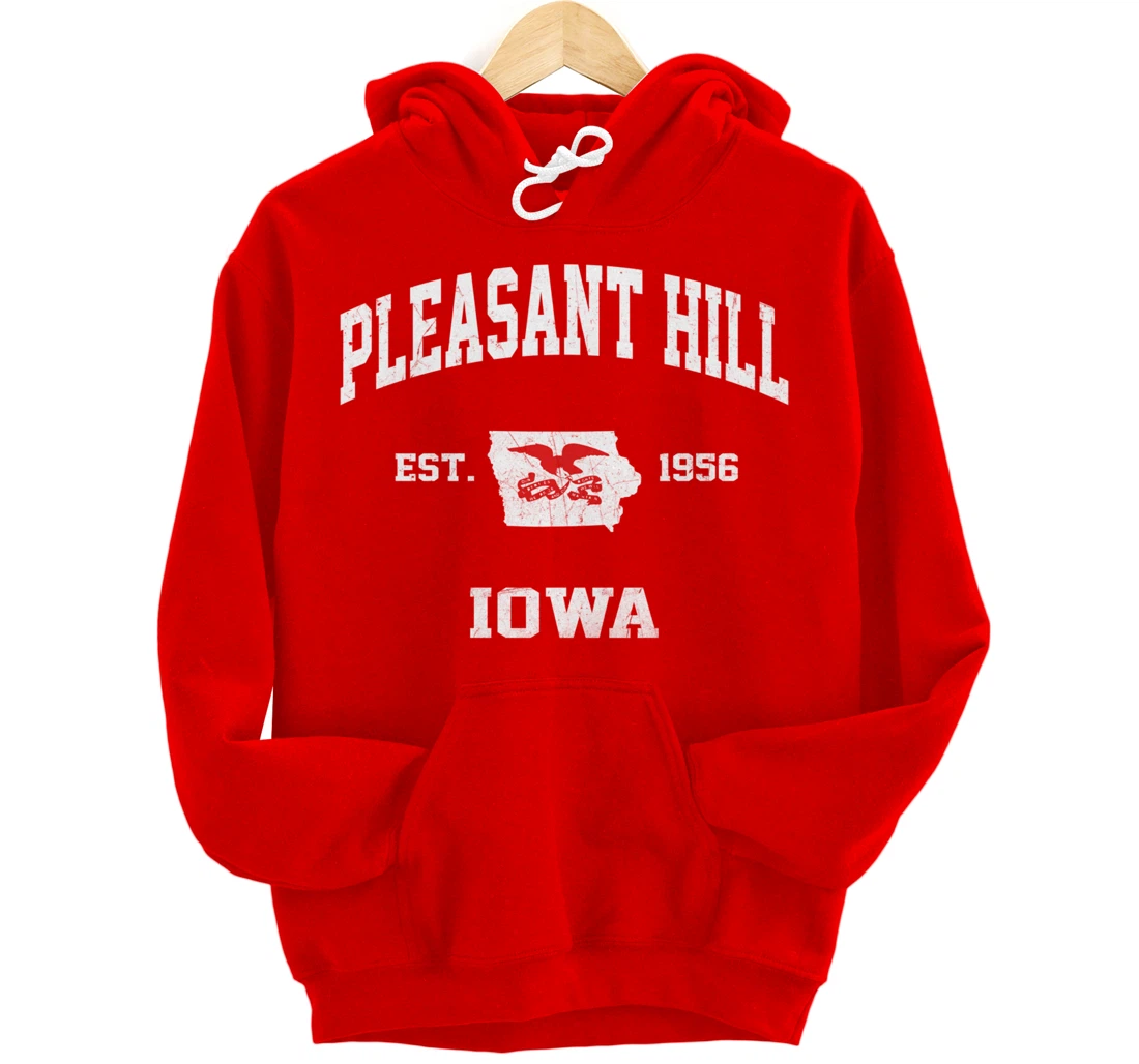 Pleasant Hill Iowa IA vintage State Athletic style Pullover Hoodie