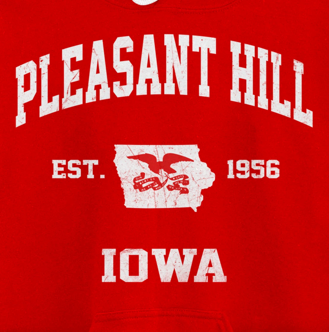 Pleasant Hill Iowa IA vintage State Athletic style Pullover Hoodie