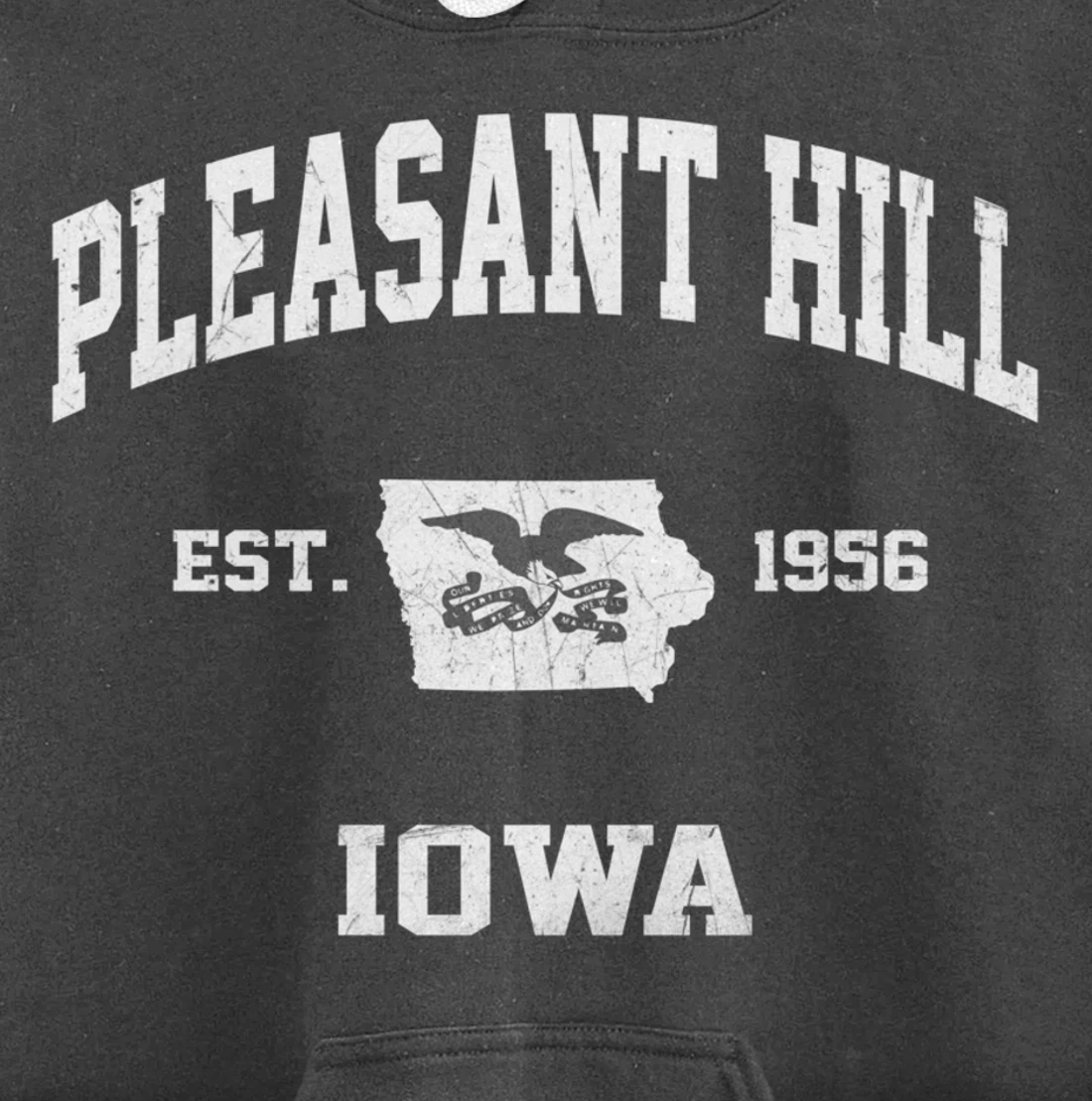 Pleasant Hill Iowa IA vintage State Athletic style Pullover Hoodie