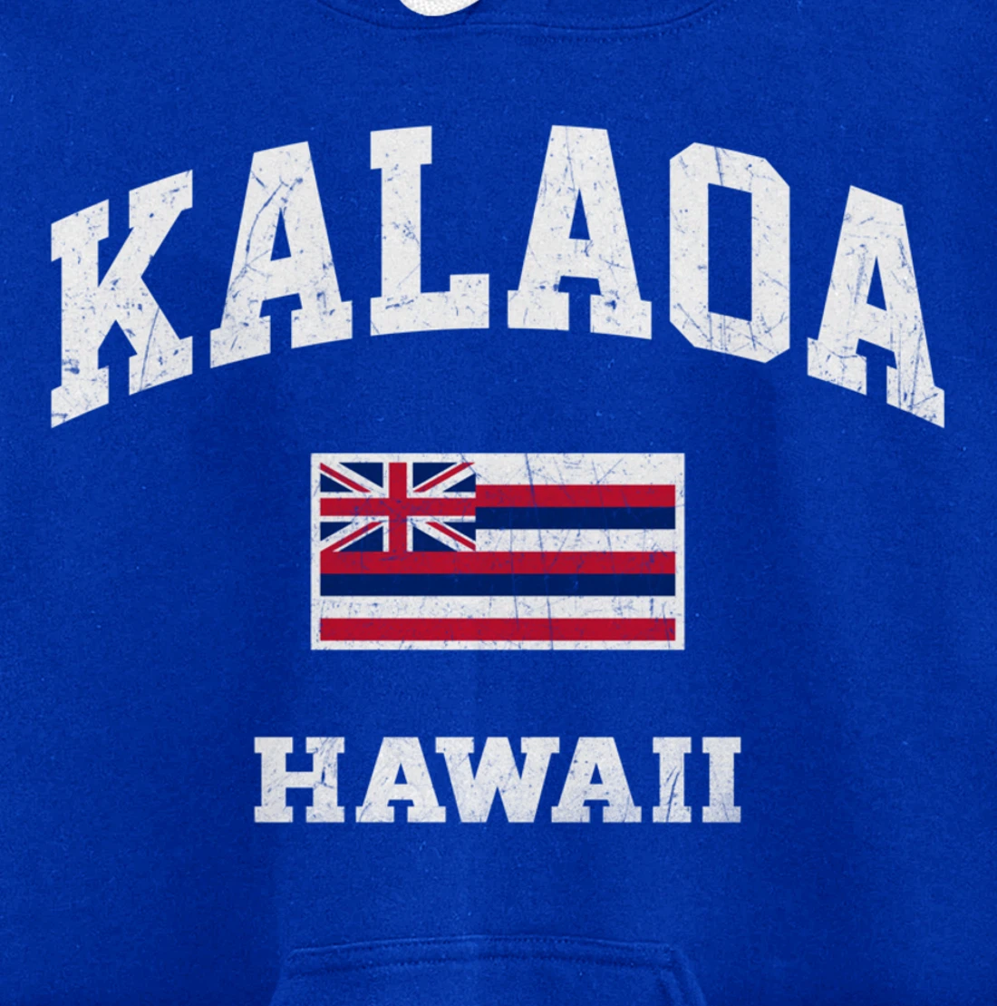 Kalaoa Hawaii HI vintage State Athletic style Pullover Hoodie