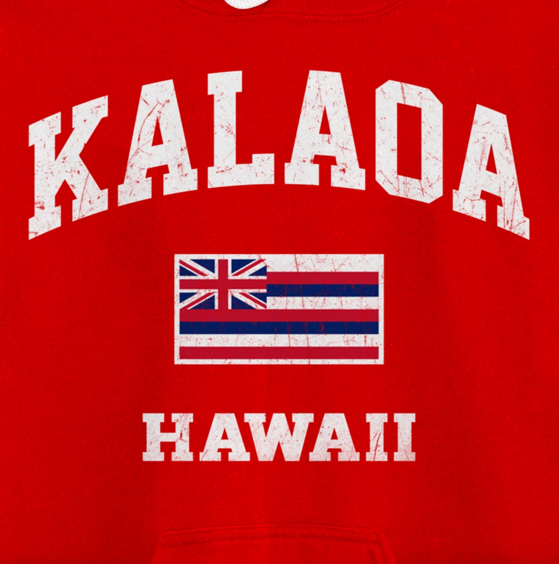 Kalaoa Hawaii HI vintage State Athletic style Pullover Hoodie