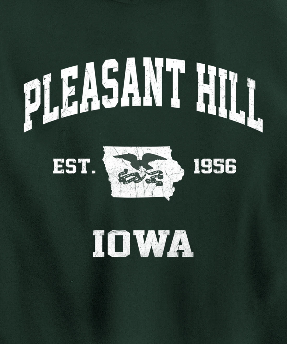 Pleasant Hill Iowa IA vintage State Athletic style Pullover Hoodie