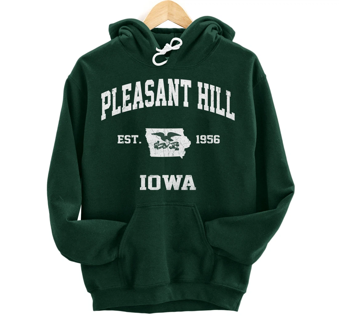 Pleasant Hill Iowa IA vintage State Athletic style Pullover Hoodie