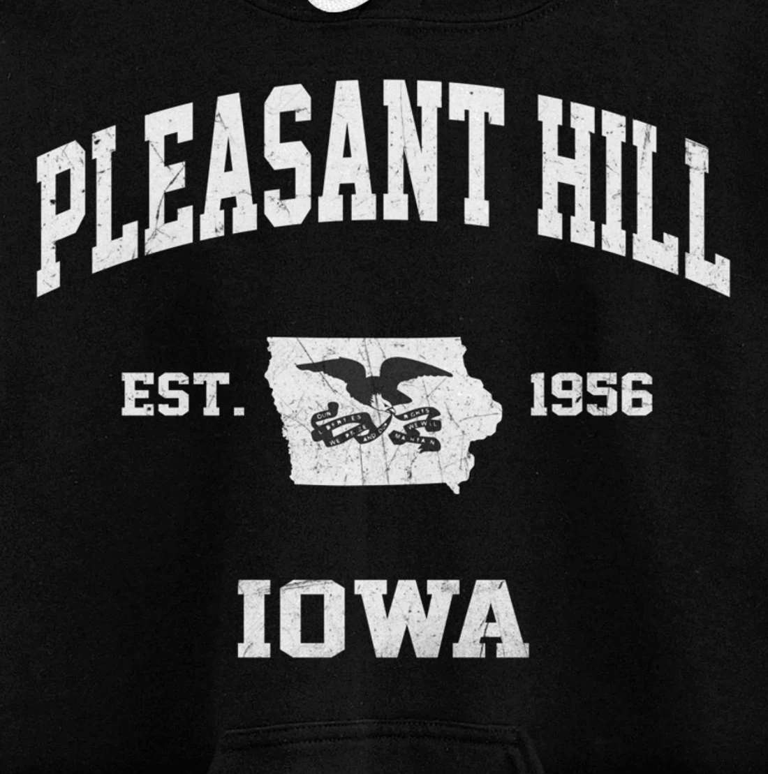 Pleasant Hill Iowa IA vintage State Athletic style Pullover Hoodie