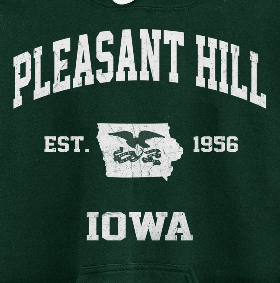 Pleasant Hill Iowa IA vintage State Athletic style Pullover Hoodie