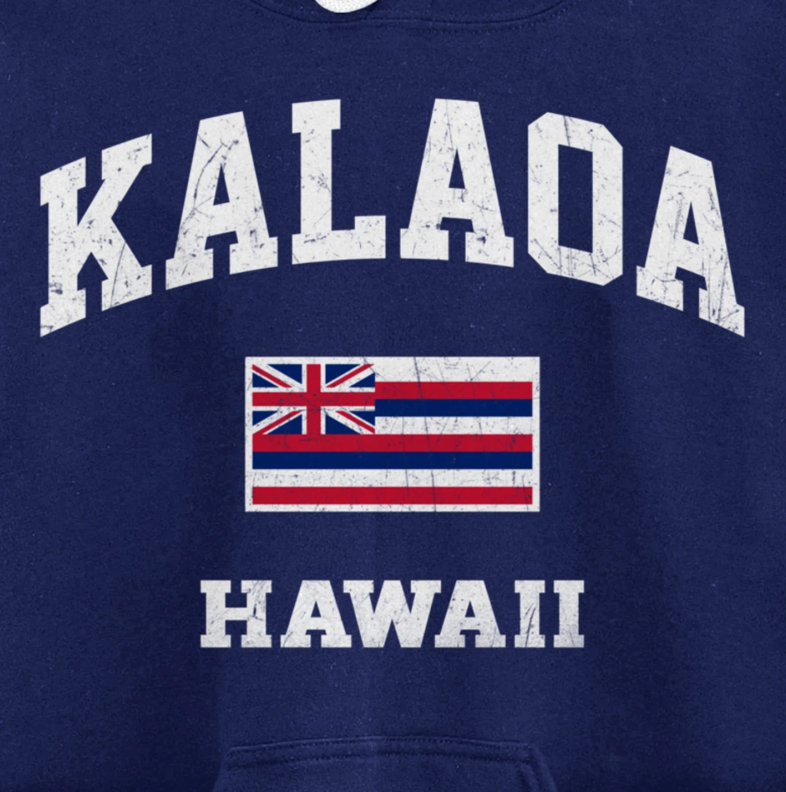 Kalaoa Hawaii HI vintage State Athletic style Pullover Hoodie