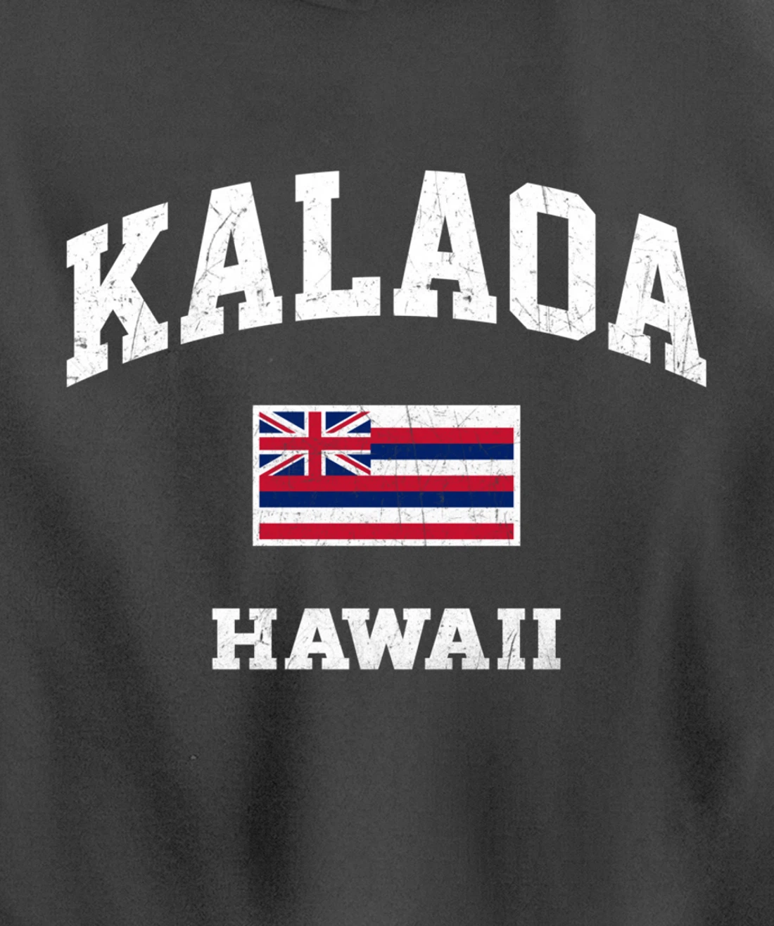Kalaoa Hawaii HI vintage State Athletic style Pullover Hoodie