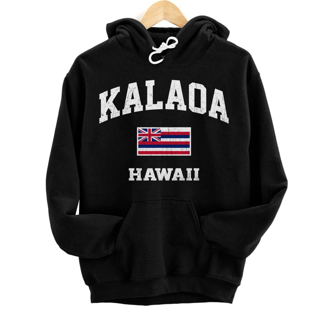 Kalaoa Hawaii HI vintage State Athletic style Pullover Hoodie