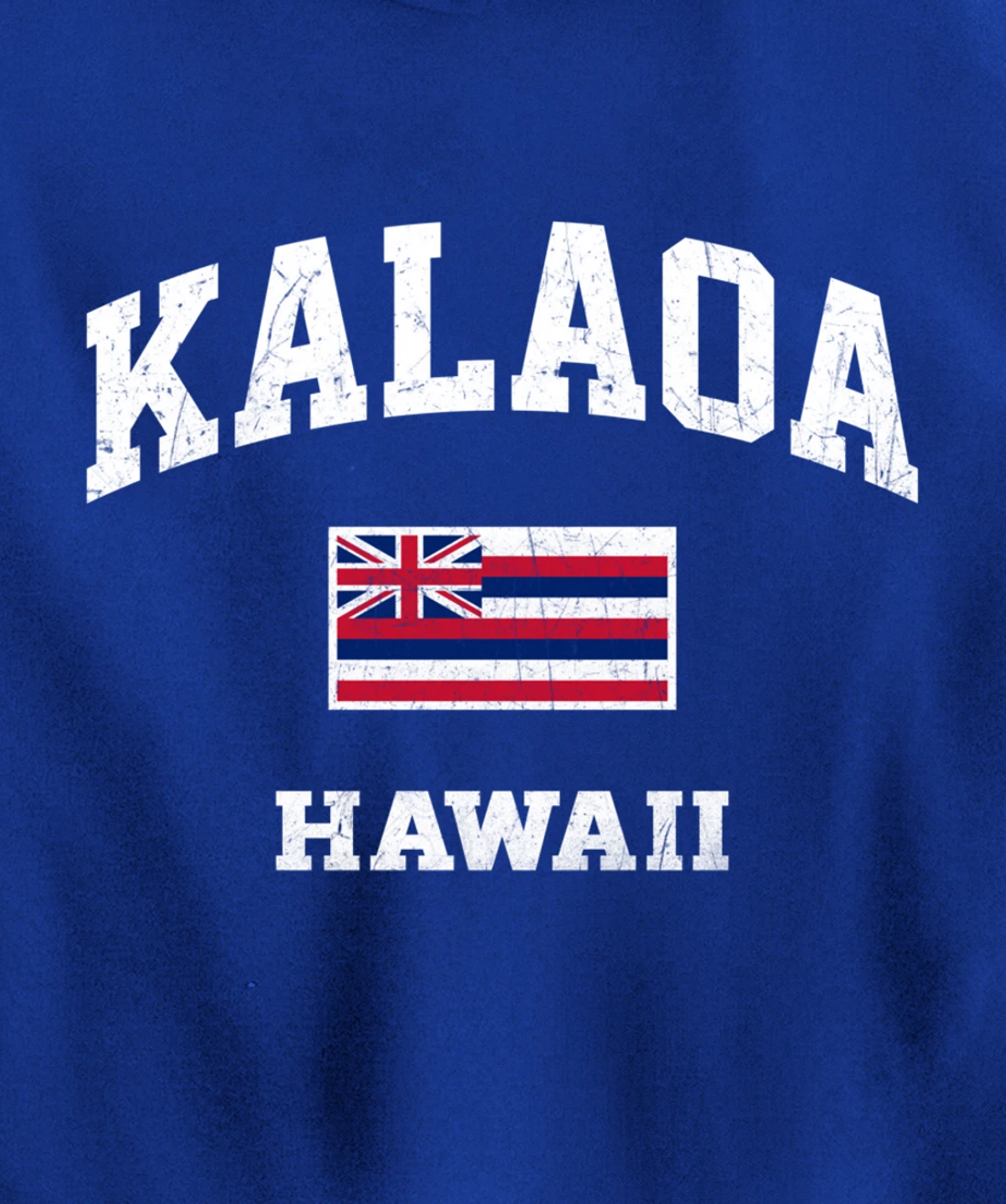 Kalaoa Hawaii HI vintage State Athletic style Pullover Hoodie