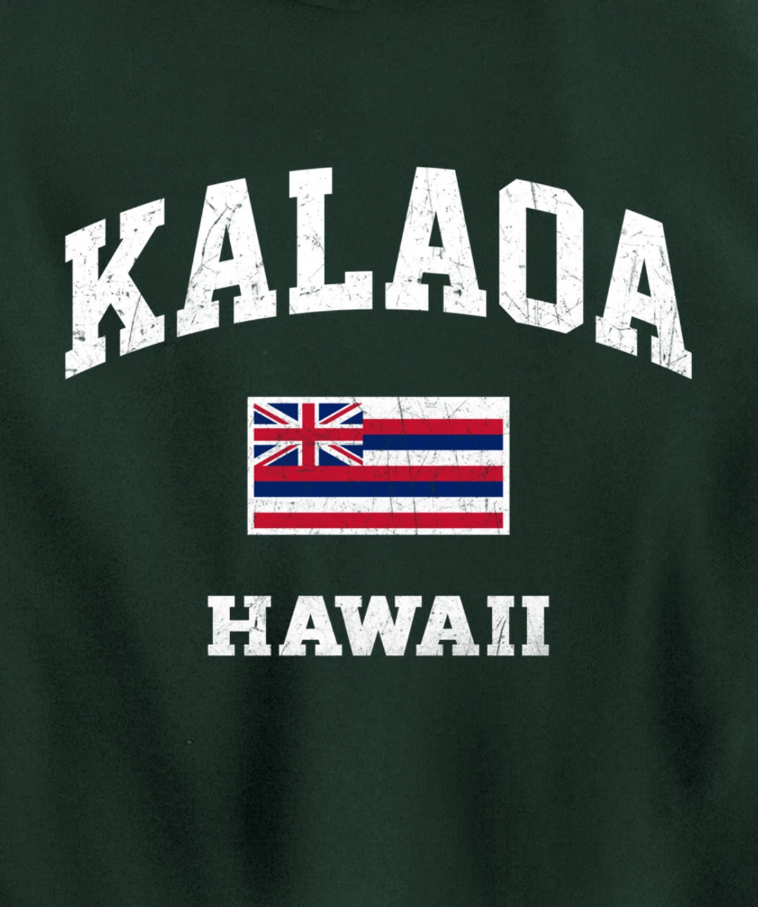 Kalaoa Hawaii HI vintage State Athletic style Pullover Hoodie