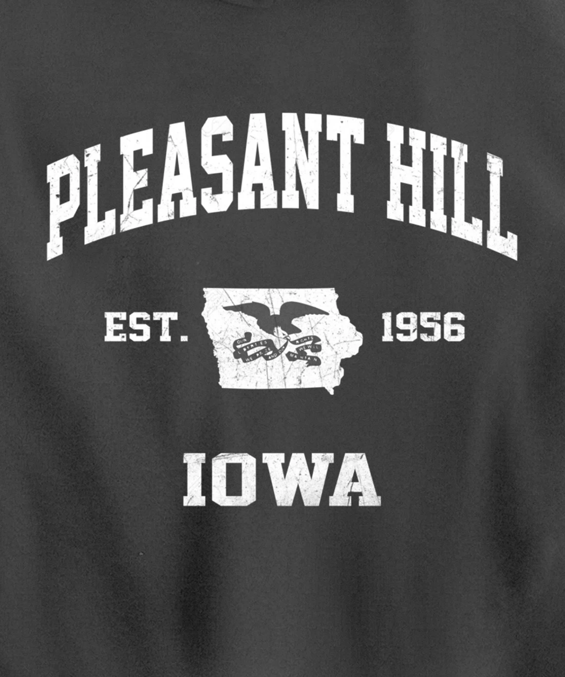 Pleasant Hill Iowa IA vintage State Athletic style Pullover Hoodie