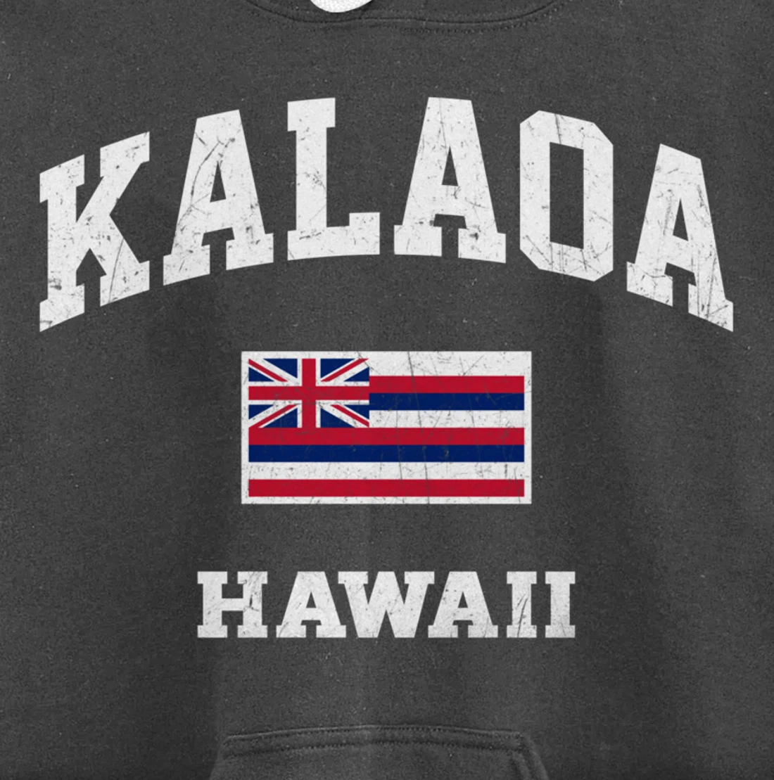 Kalaoa Hawaii HI vintage State Athletic style Pullover Hoodie