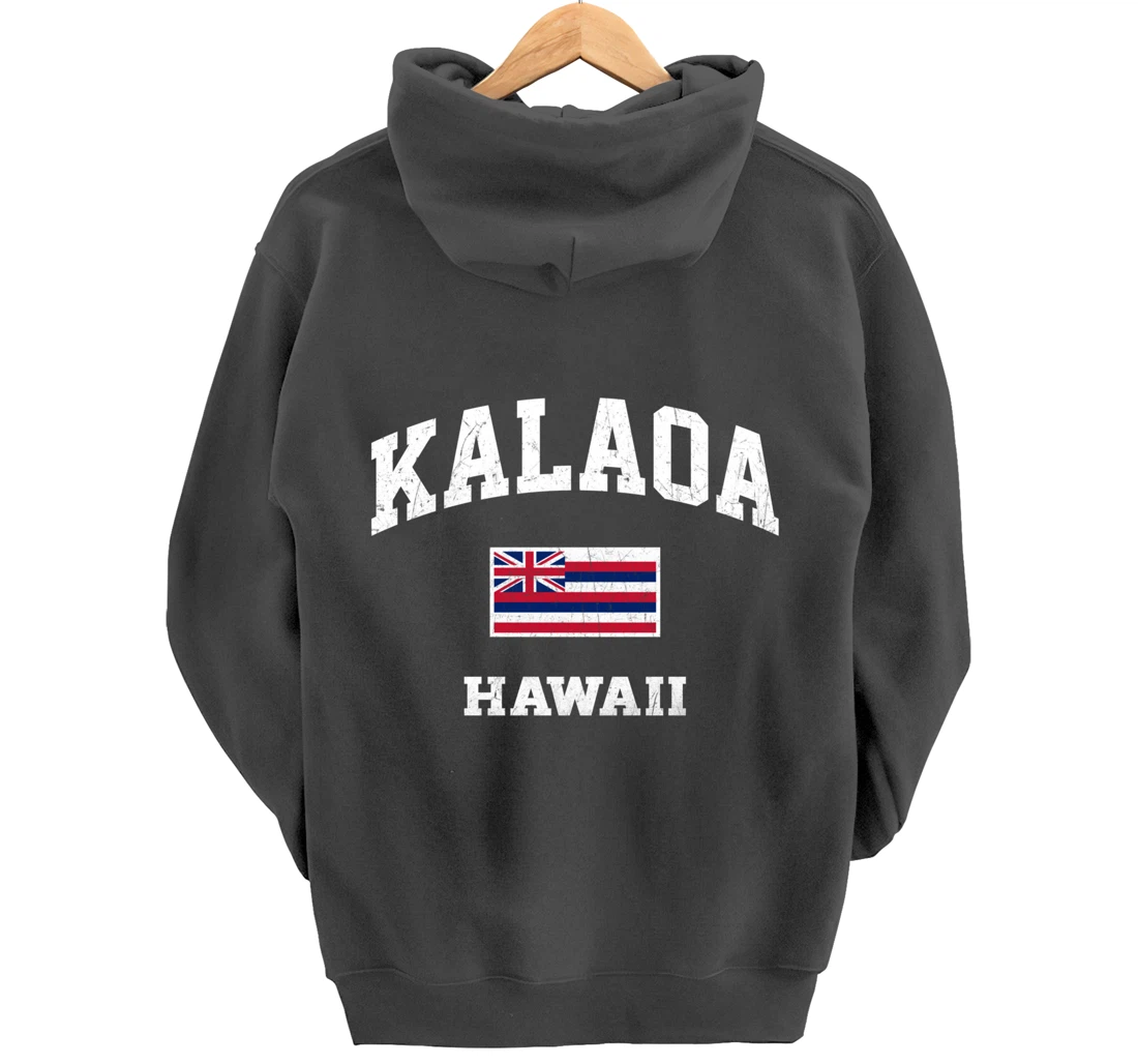 Kalaoa Hawaii HI vintage State Athletic style Pullover Hoodie