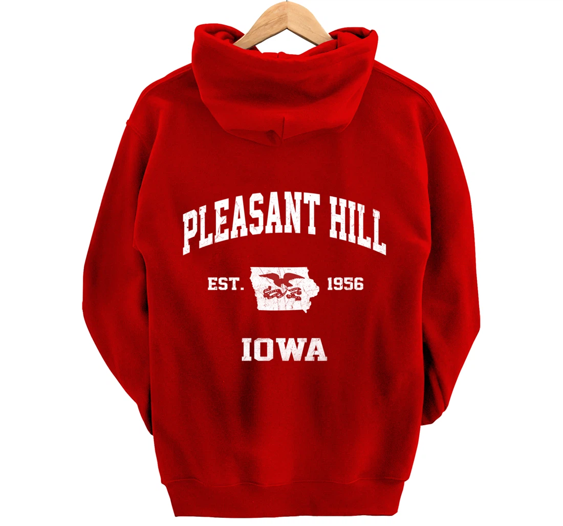 Pleasant Hill Iowa IA vintage State Athletic style Pullover Hoodie