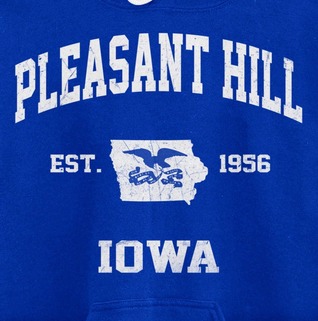Pleasant Hill Iowa IA vintage State Athletic style Pullover Hoodie