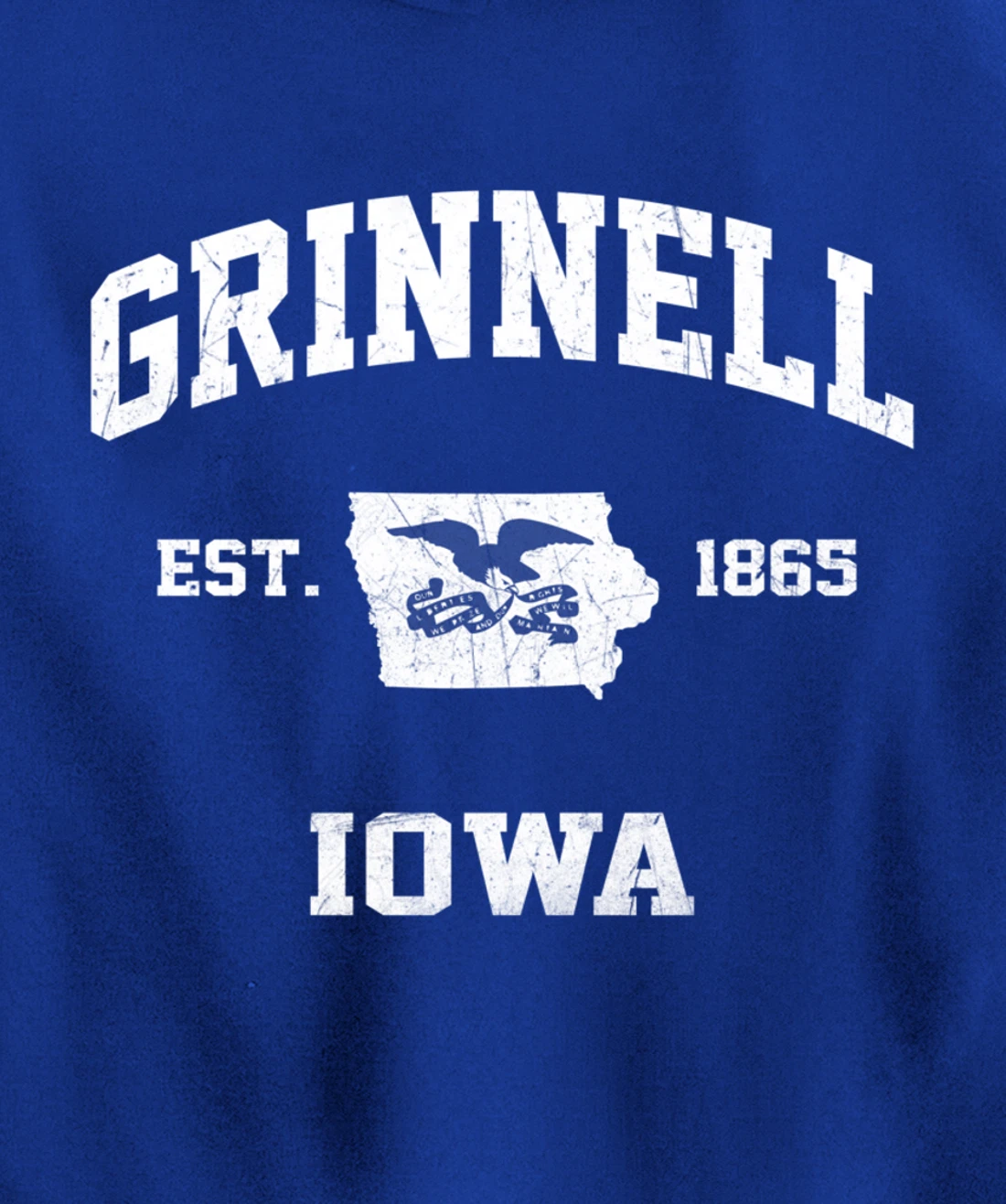 Grinnell Iowa IA vintage State Athletic style Pullover Hoodie