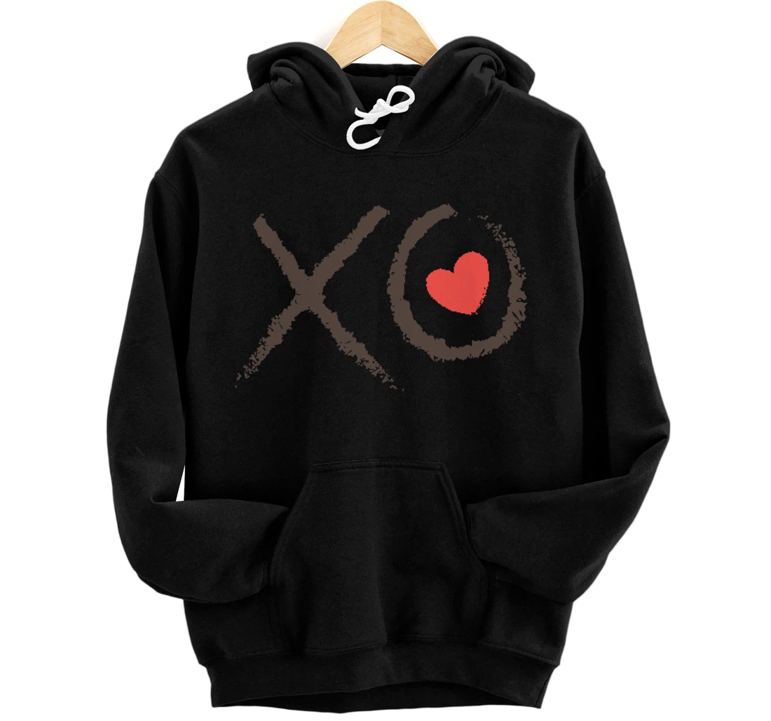 Valentines Day XOXO Heart Love Hug Kiss XO Hugs & Kisses Pullover Hoodie
