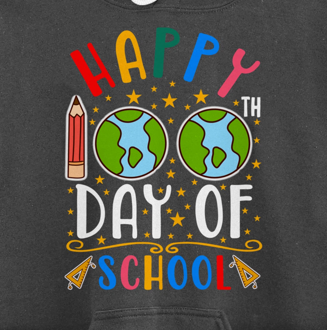 Happy 100th Day of School Teacher Student 100 Days Gifts Pullover Hoodie