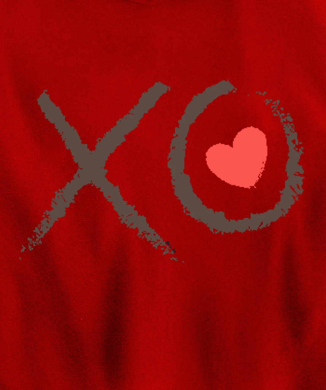Valentines Day XOXO Heart Love Hug Kiss XO Hugs & Kisses Pullover Hoodie