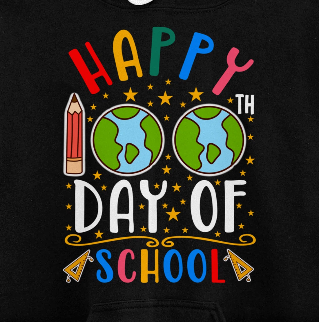 Happy 100th Day of School Teacher Student 100 Days Gifts Pullover Hoodie