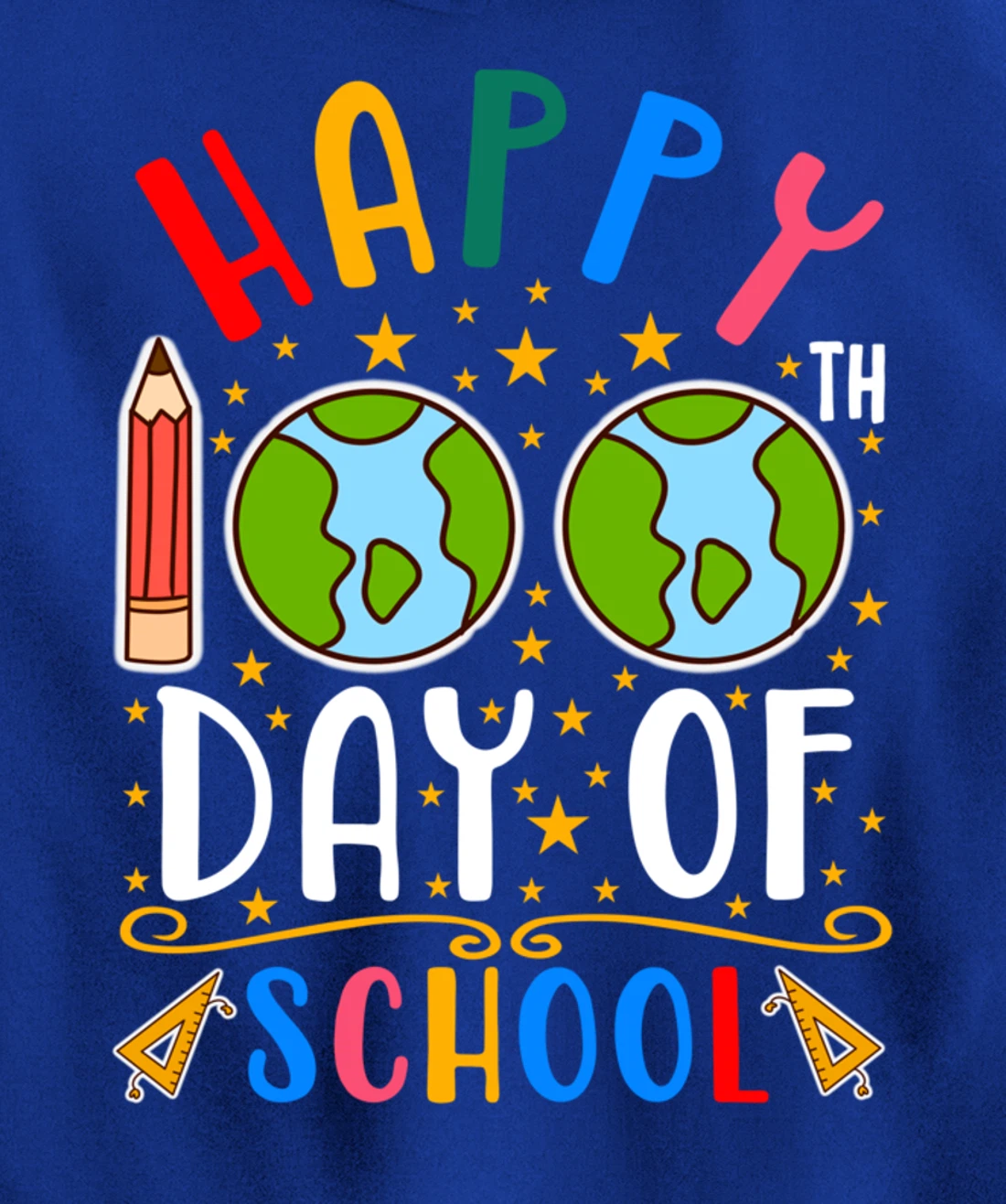 Happy 100th Day of School Teacher Student 100 Days Gifts Pullover Hoodie