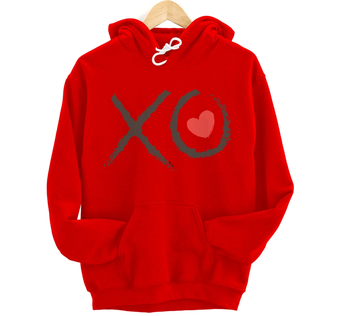 Valentines Day XOXO Heart Love Hug Kiss XO Hugs & Kisses Pullover Hoodie