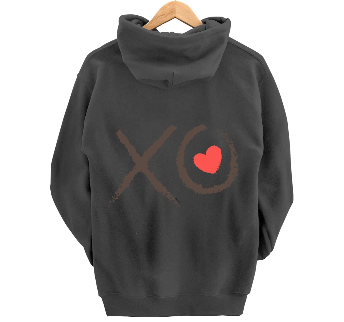 Valentines Day XOXO Heart Love Hug Kiss XO Hugs & Kisses Pullover Hoodie