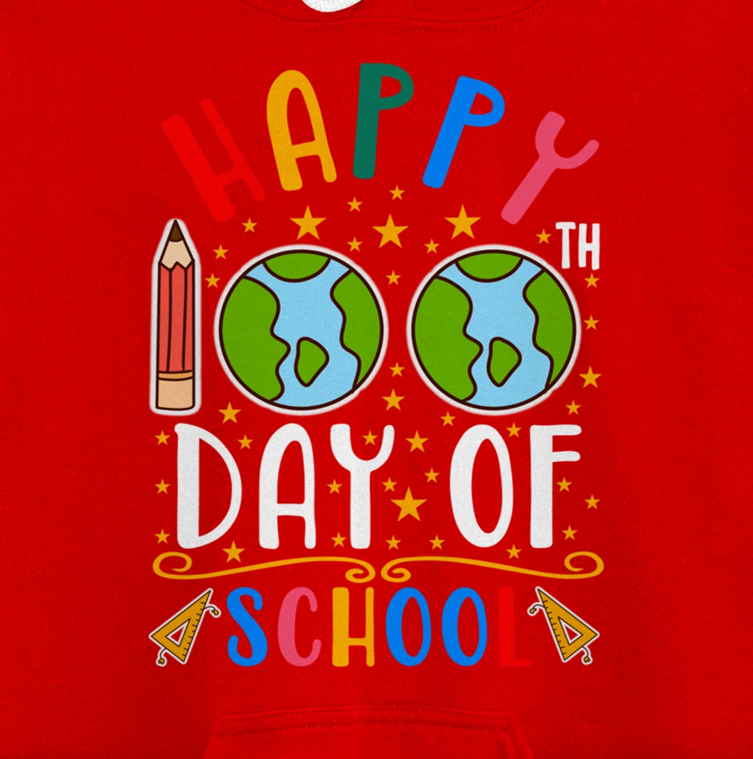 Happy 100th Day of School Teacher Student 100 Days Gifts Pullover Hoodie