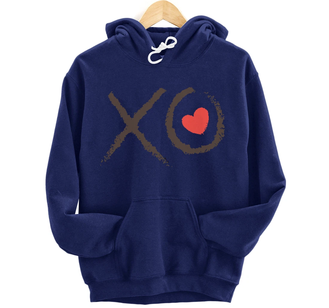 Valentines Day XOXO Heart Love Hug Kiss XO Hugs & Kisses Pullover Hoodie