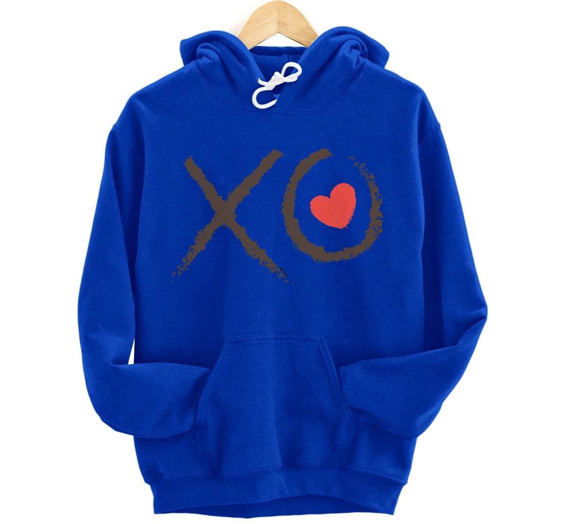 Valentines Day XOXO Heart Love Hug Kiss XO Hugs & Kisses Pullover Hoodie