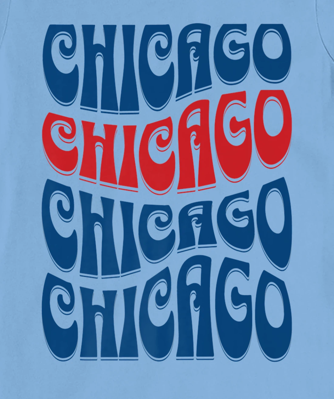 Awesome Chicago Illinois Groovy Retro 60s 70s Style Design T-Shirt, Kid T-Shirt and Women T-Shirt