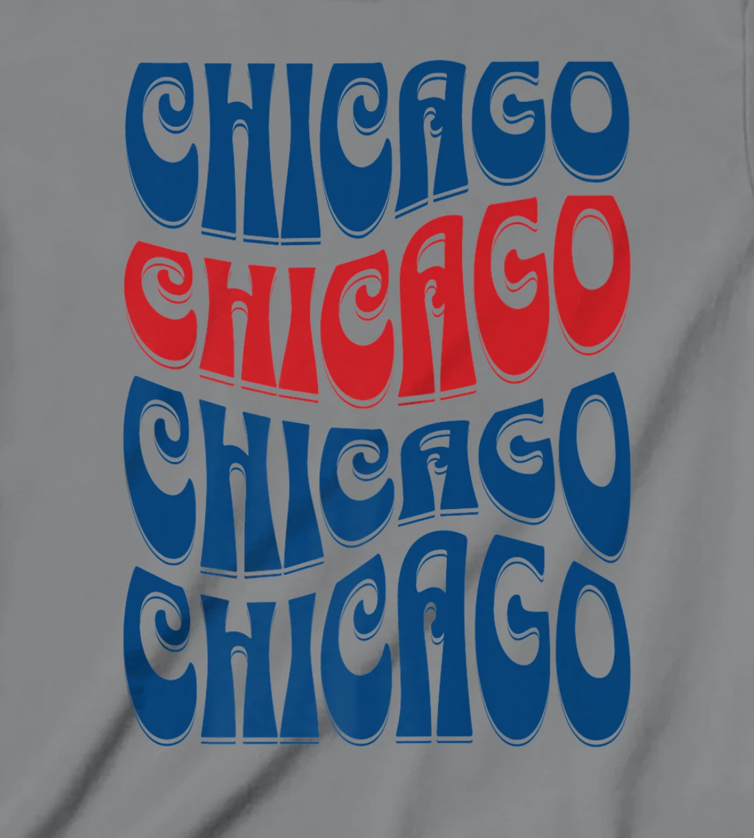 Awesome Chicago Illinois Groovy Retro 60s 70s Style Design T-Shirt, Kid T-Shirt and Women T-Shirt