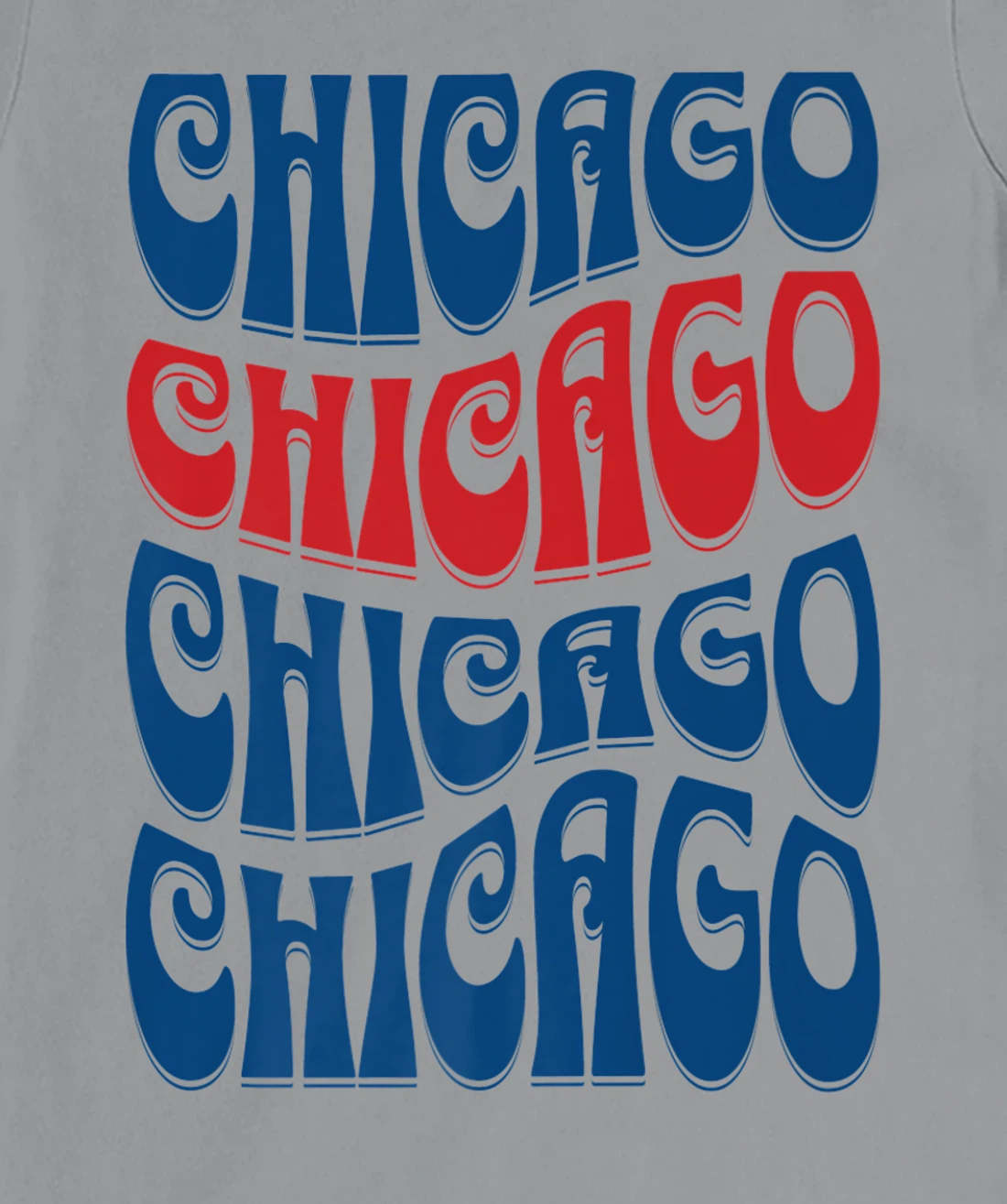 Awesome Chicago Illinois Groovy Retro 60s 70s Style Design T-Shirt, Kid T-Shirt and Women T-Shirt