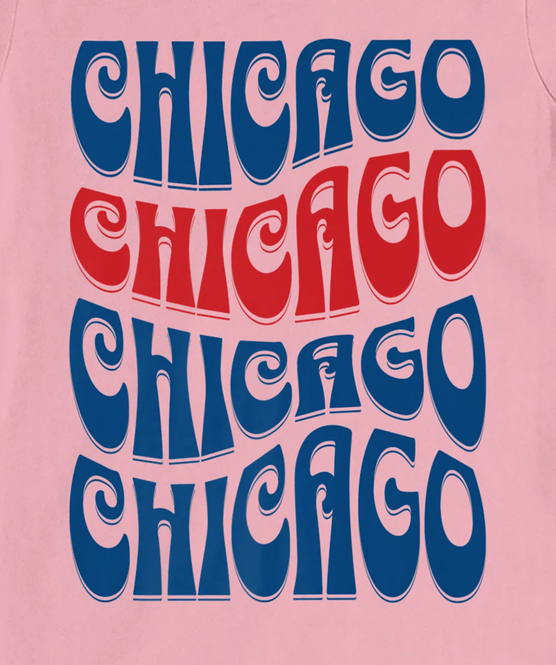 Awesome Chicago Illinois Groovy Retro 60s 70s Style Design T-Shirt, Kid T-Shirt and Women T-Shirt