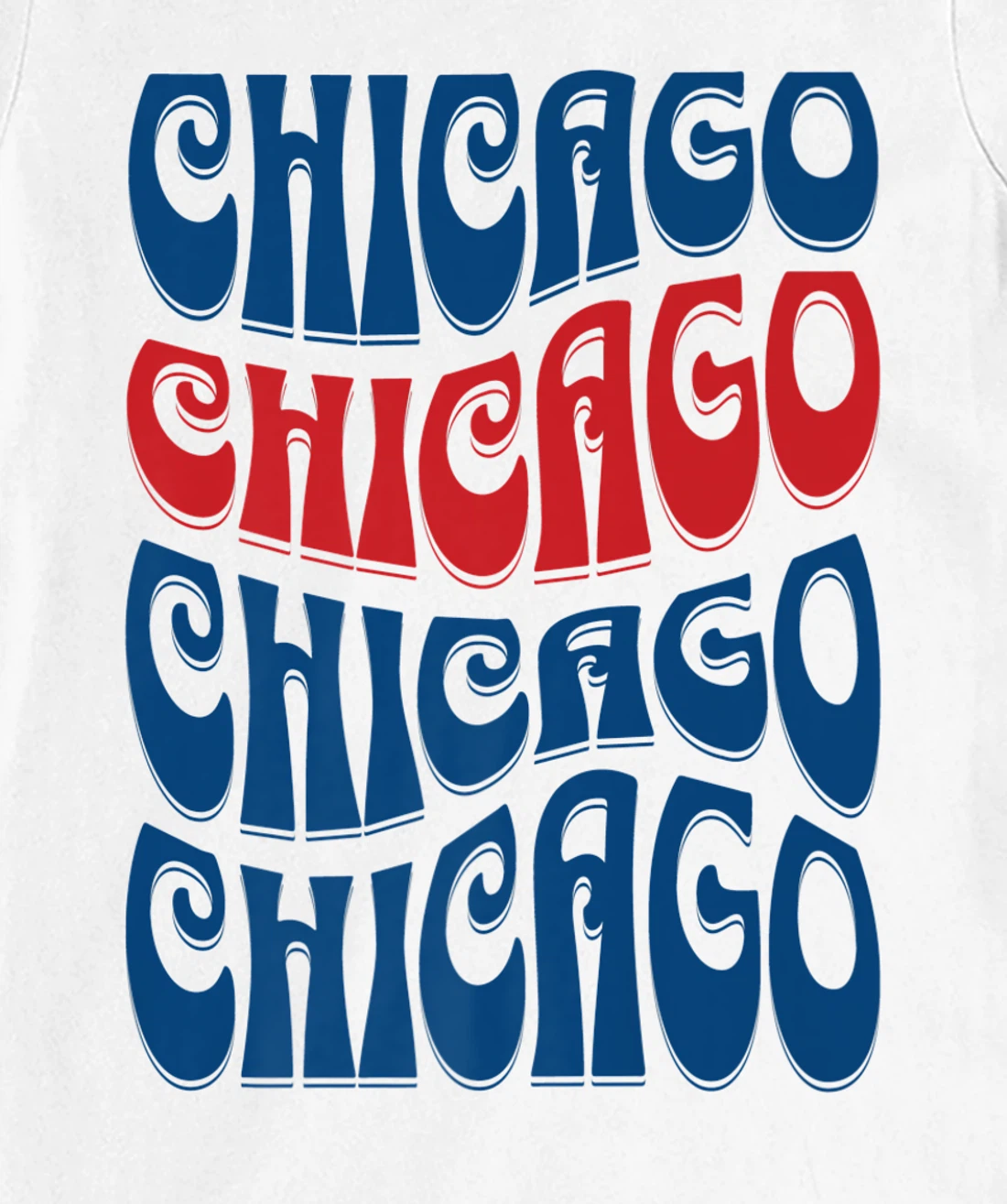 Awesome Chicago Illinois Groovy Retro 60s 70s Style Design T-Shirt, Kid T-Shirt and Women T-Shirt
