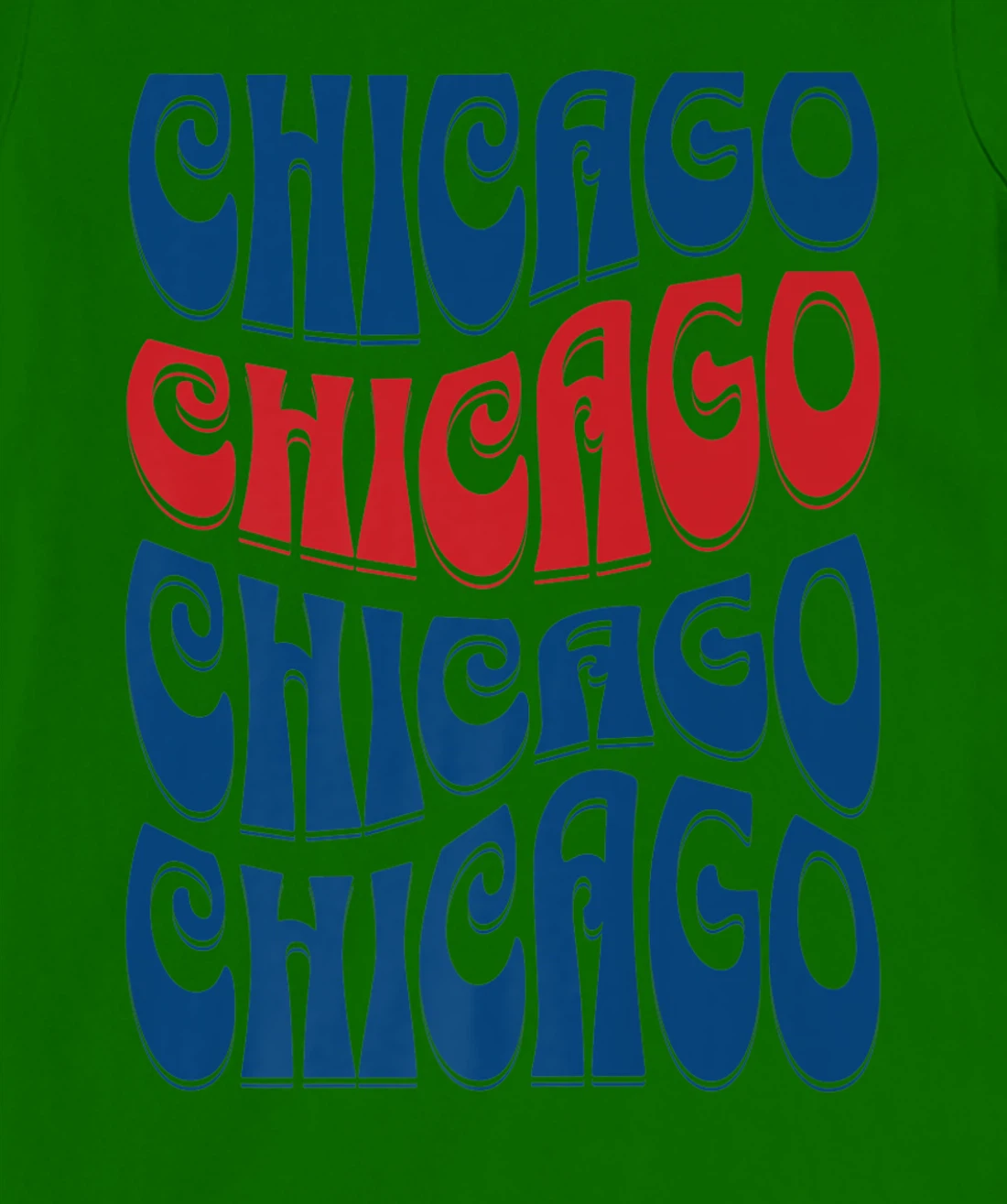 Awesome Chicago Illinois Groovy Retro 60s 70s Style Design T-Shirt, Kid T-Shirt and Women T-Shirt