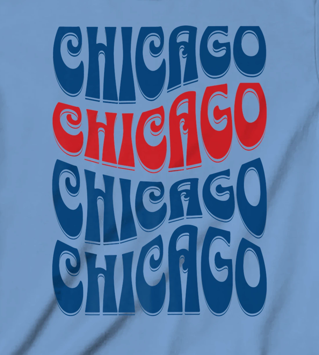 Awesome Chicago Illinois Groovy Retro 60s 70s Style Design T-Shirt, Kid T-Shirt and Women T-Shirt