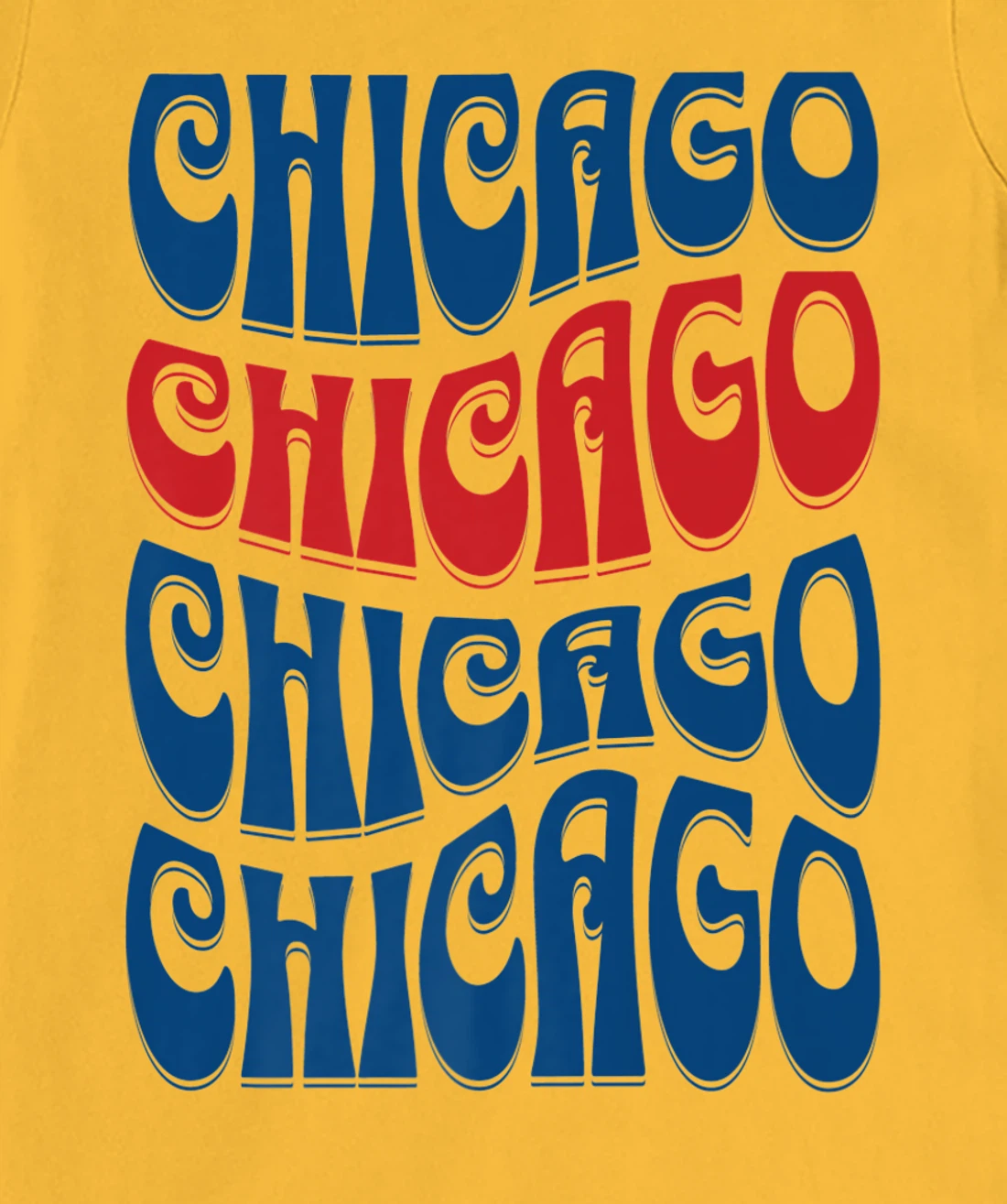 Awesome Chicago Illinois Groovy Retro 60s 70s Style Design T-Shirt, Kid T-Shirt and Women T-Shirt
