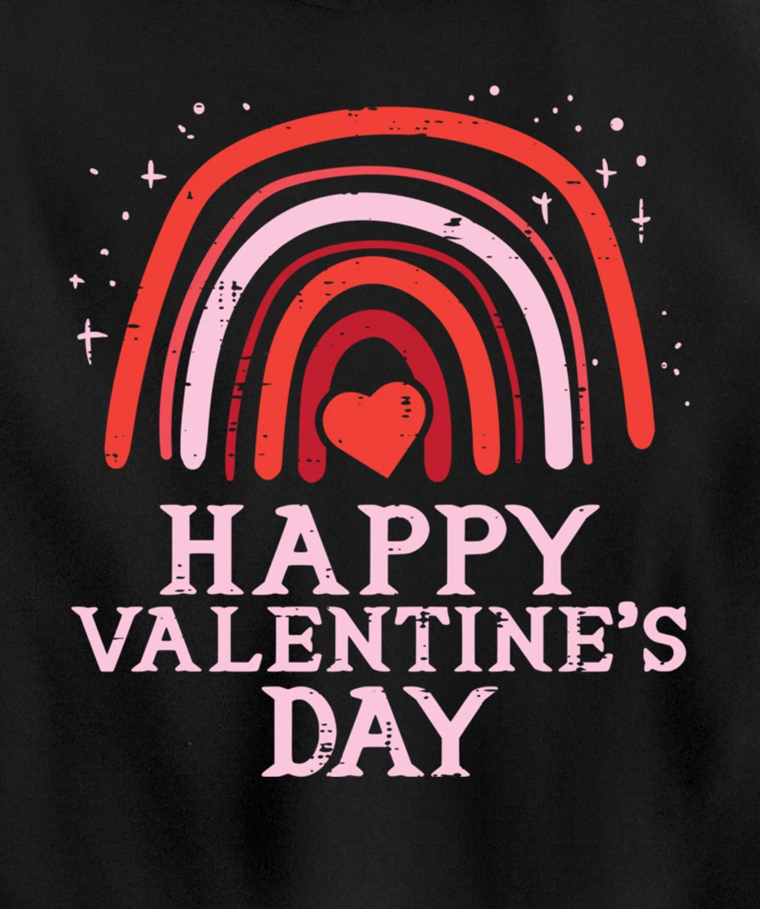 Happy Valentines Day Rainbow Cute Women Valentine Pullover Hoodie