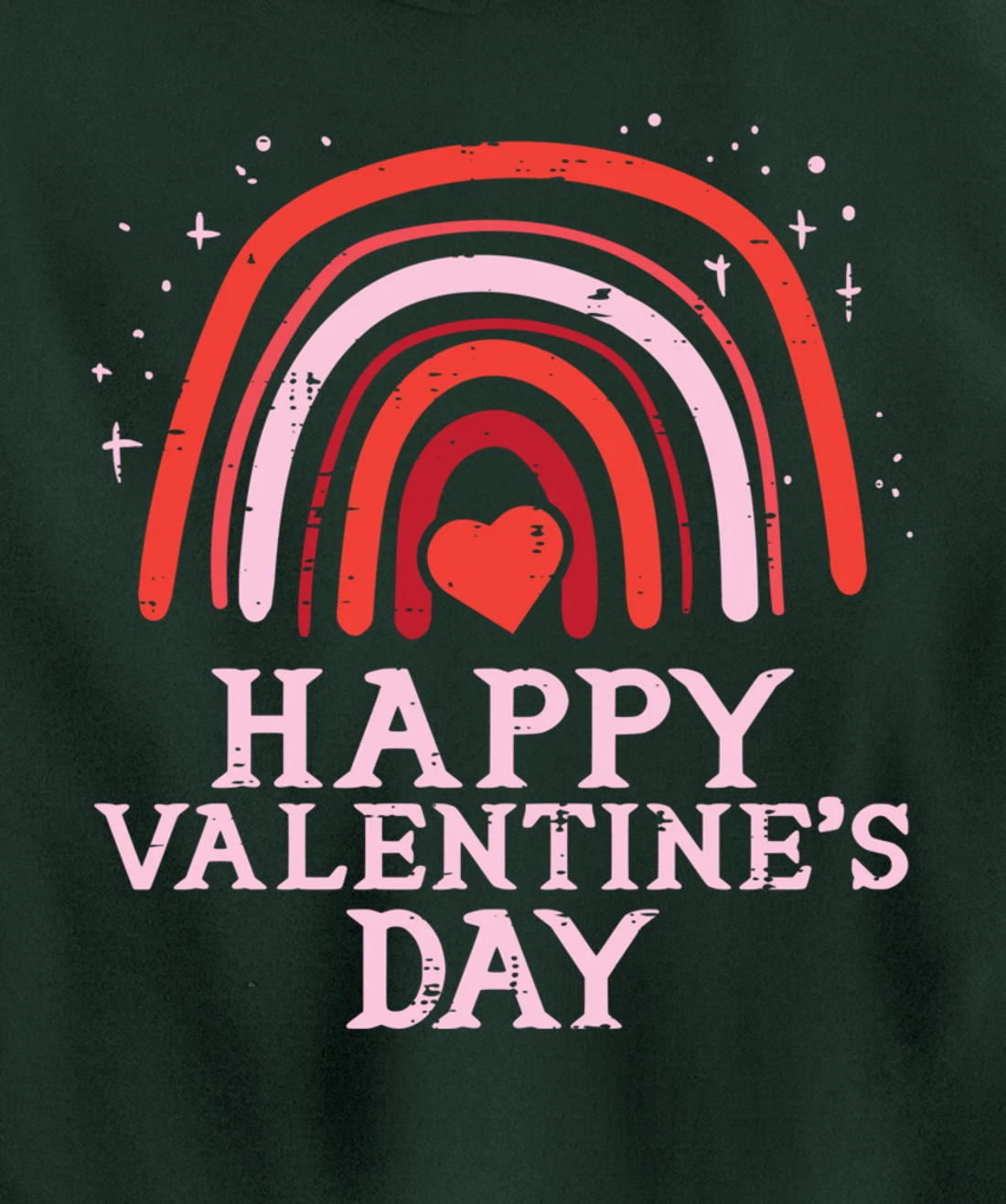 Happy Valentines Day Rainbow Cute Women Valentine Pullover Hoodie