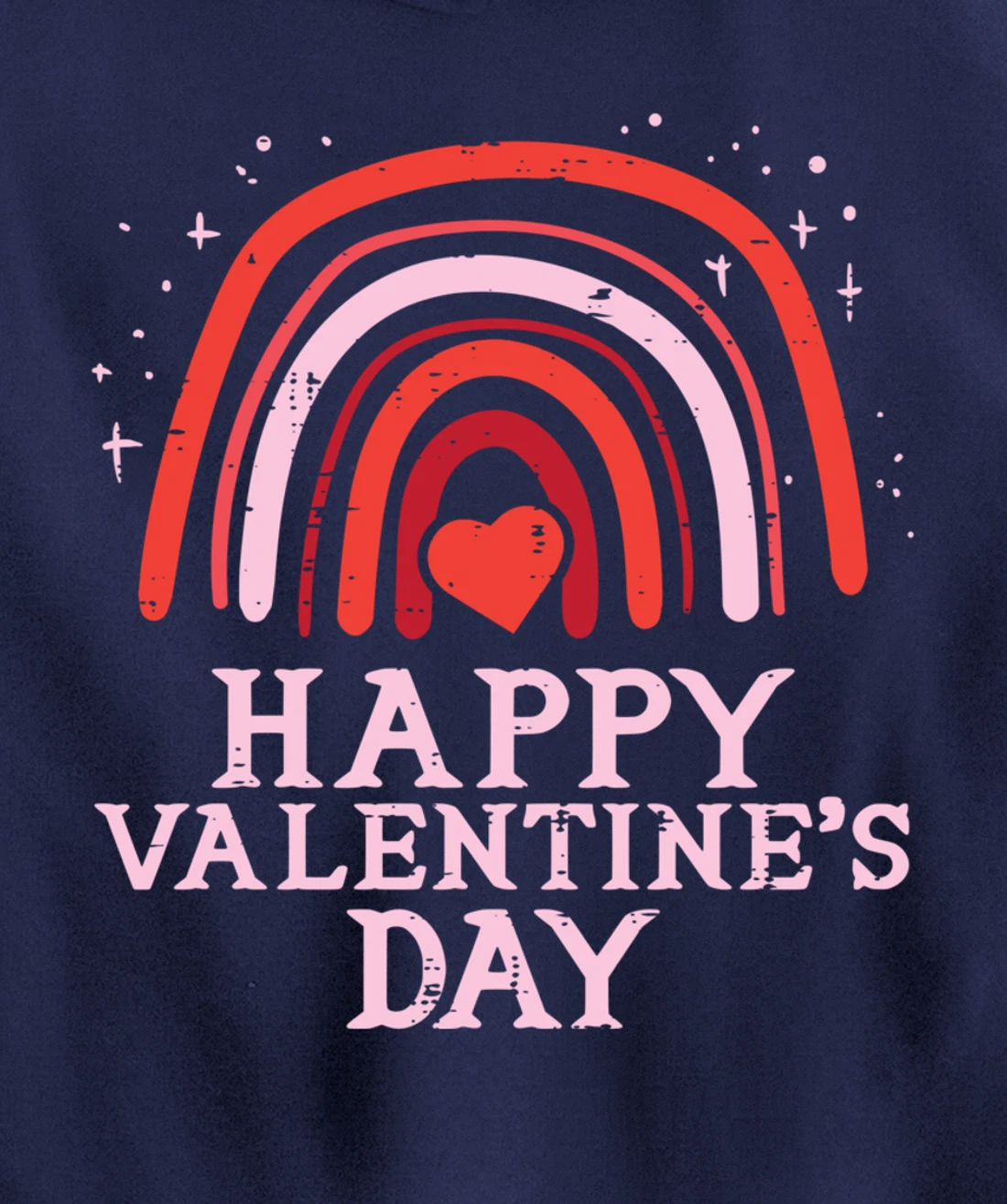 Happy Valentines Day Rainbow Cute Women Valentine Pullover Hoodie